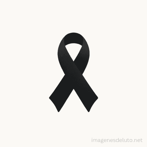 Lazo de luto negro con diseño minimalista.